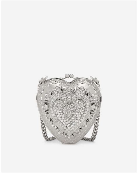 dolce gabbana box bag heart|Metal Devotion heart bag with crystal embellishment.